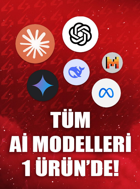 1 Yıllık Tüm AI Modelleri Pro Üyelik