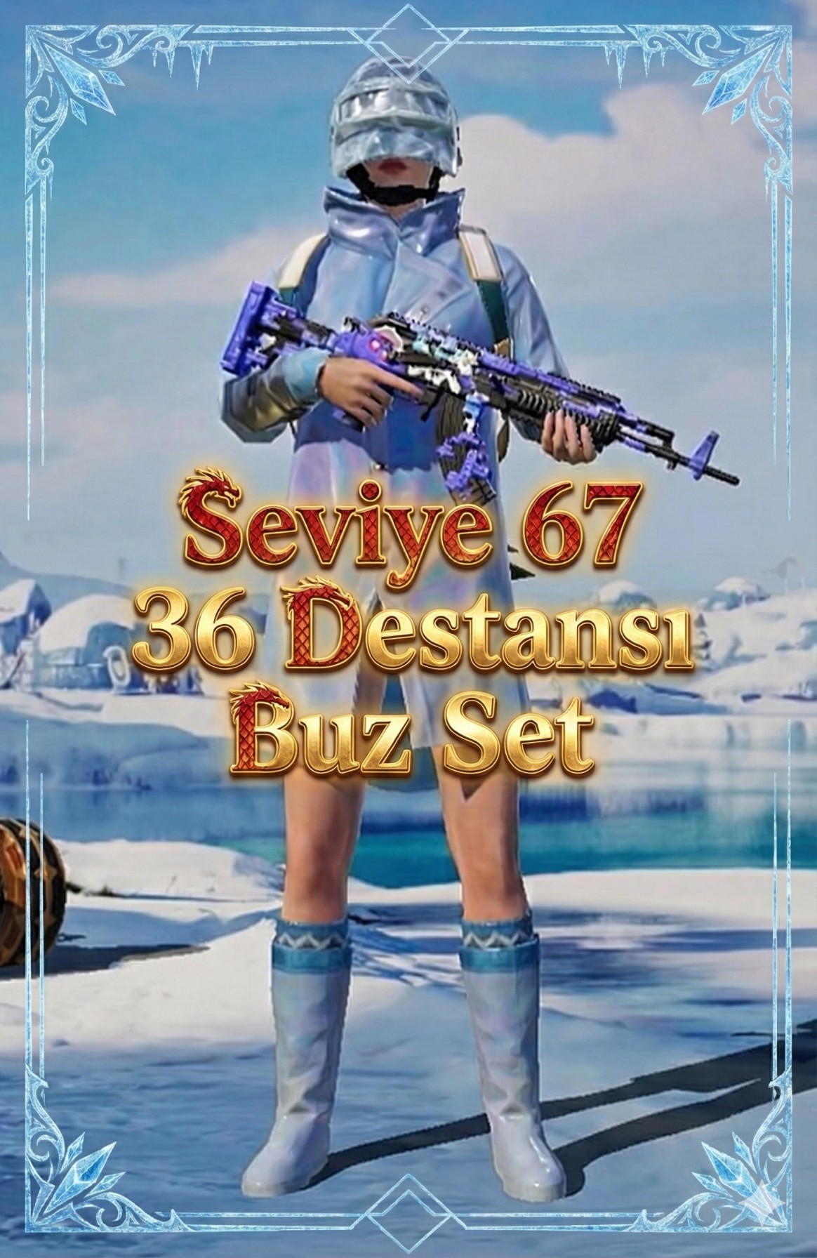 Destansı Dolu + Buz Setli PUBG Hesap