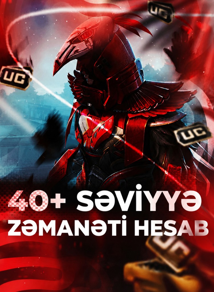 PUBG Mobile 40+ Səviyyə Zəmanətli Hesab